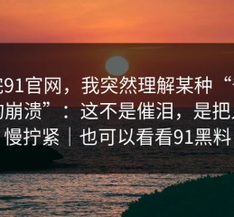 看完91官网，我突然理解某种“普通人的崩溃”：这不是催泪，是把人慢慢拧紧｜也可以看看91黑料