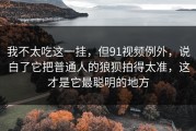 我不太吃这一挂，但91视频例外，说白了它把普通人的狼狈拍得太准，这才是它最聪明的地方