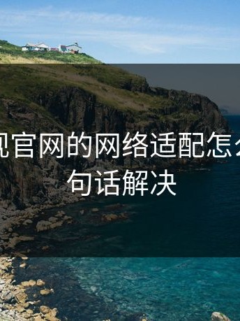 蘑菇影视官网的网络适配怎么调？一句话解决