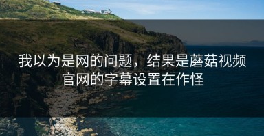 我以为是网的问题，结果是蘑菇视频官网的字幕设置在作怪