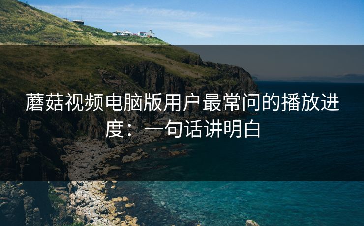 蘑菇视频电脑版用户最常问的播放进度：一句话讲明白