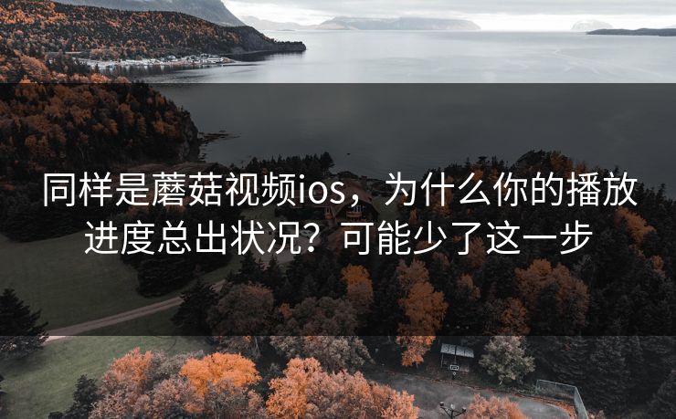 同样是蘑菇视频ios，为什么你的播放进度总出状况？可能少了这一步