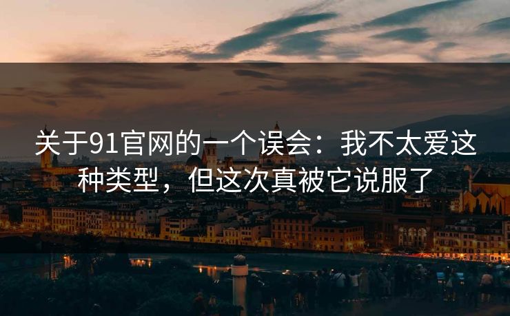 关于91官网的一个误会：我不太爱这种类型，但这次真被它说服了